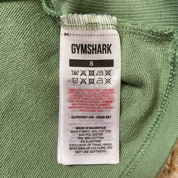 Gymshark Training Cropped Sweater - Green (small) - Picture 6 of 7
